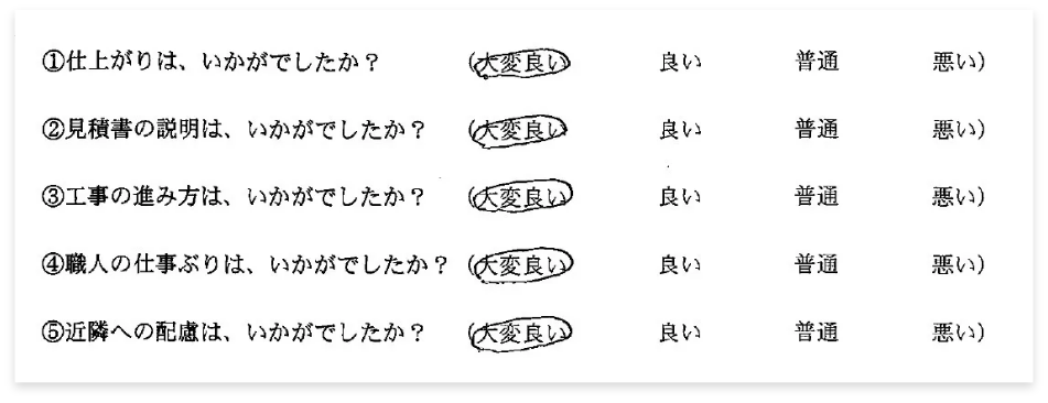 お客様の声